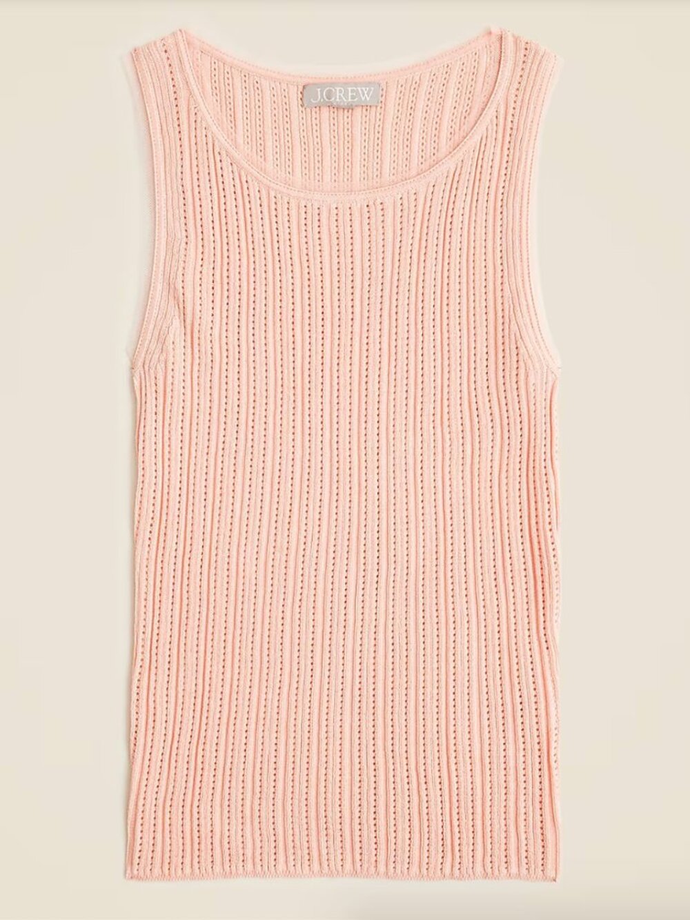 J. Crew NWT Pink Tulle-Trim Sweater-Tank in Premium Ultra-Fine Cotton - Size S